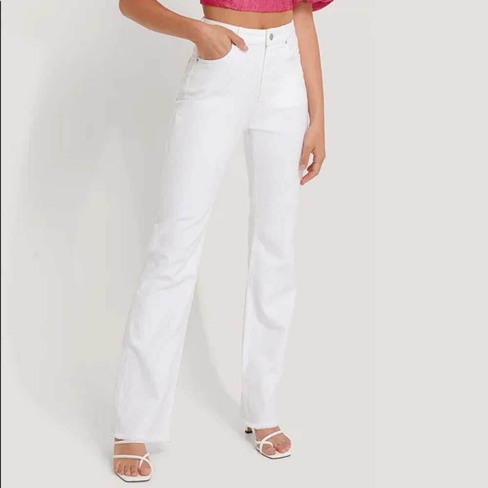 NA-KD fashion flared denim jeans